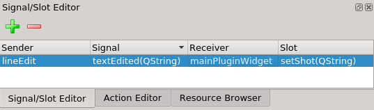 Qt Plugin Signal Slot